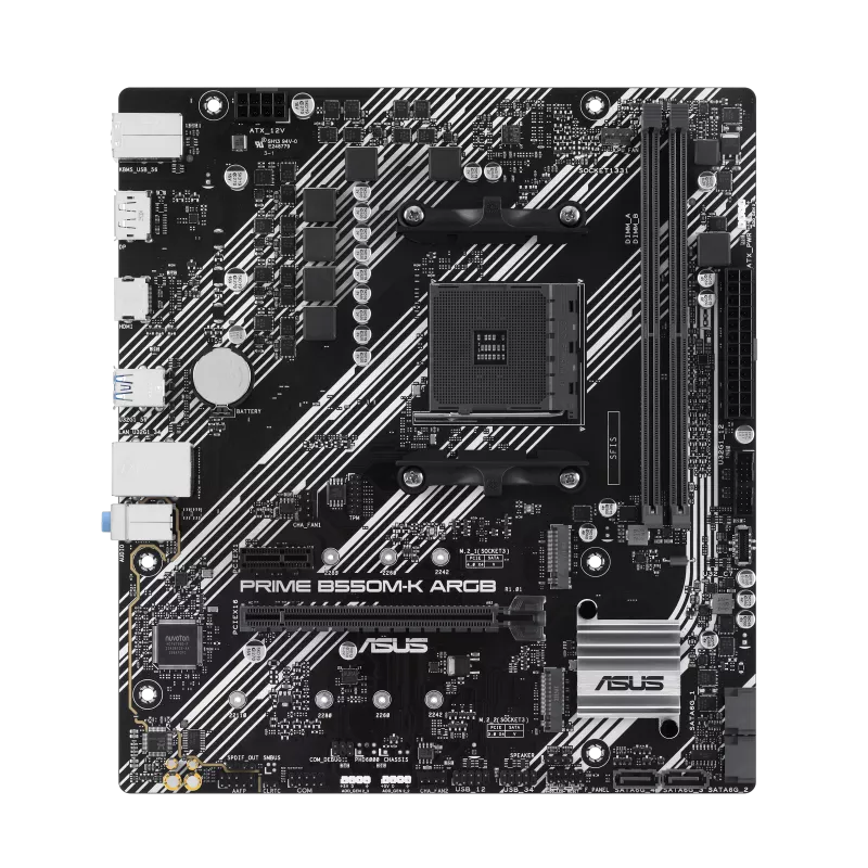 ASUS PRIME B550M-K ARGB mATX Motherboard AMD AM4 2xDDR4 ASUS PRIME B550M-K ARGB mATX Motherboard AMD AM4 2xDDR4